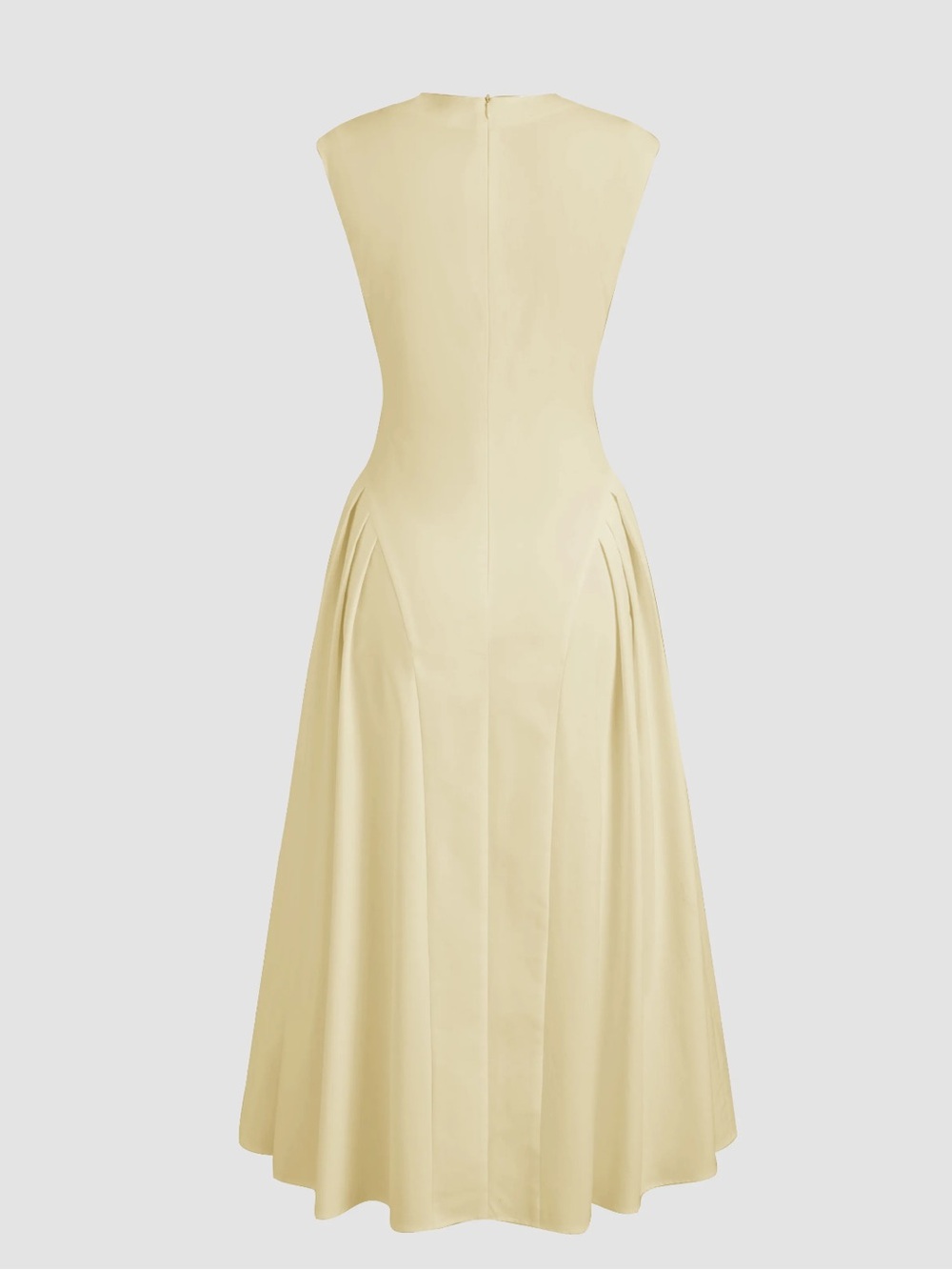 NWT CIDER V-NECK SOLID PLEATED SLEEVELESS MAXI DRESS - Picture 5 of 9